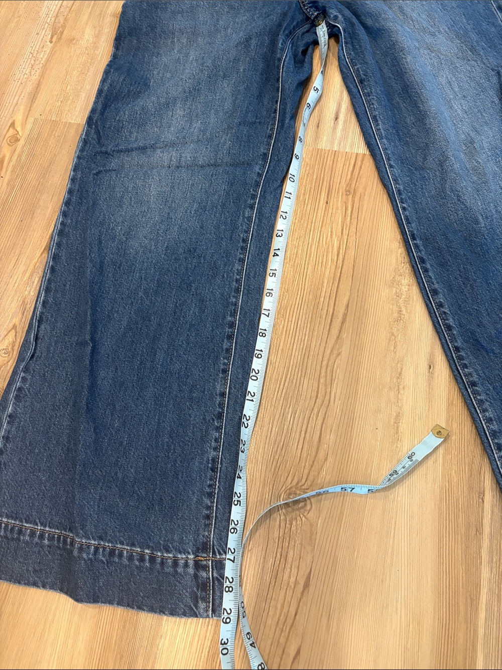 LOFT Dark Blue Wide-Leg Jeans - Picture 6 of 6